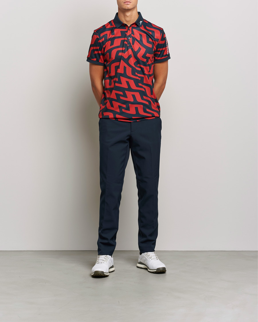 Mies | Pikeet | J.Lindeberg | Tour Tech Regular Fit Printed Polo Bridge Swirl