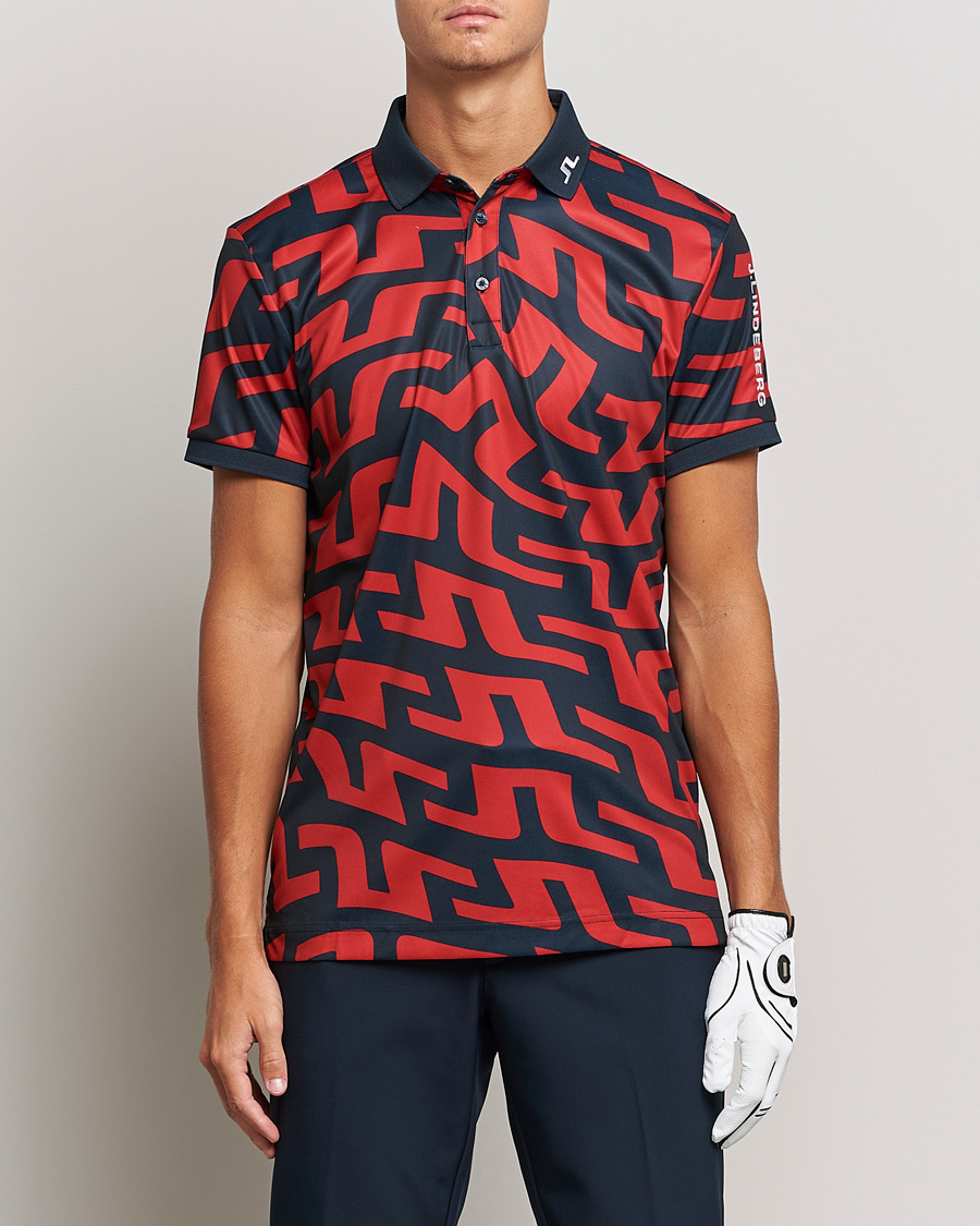 Mies | Pikeet | J.Lindeberg | Tour Tech Regular Fit Printed Polo Bridge Swirl