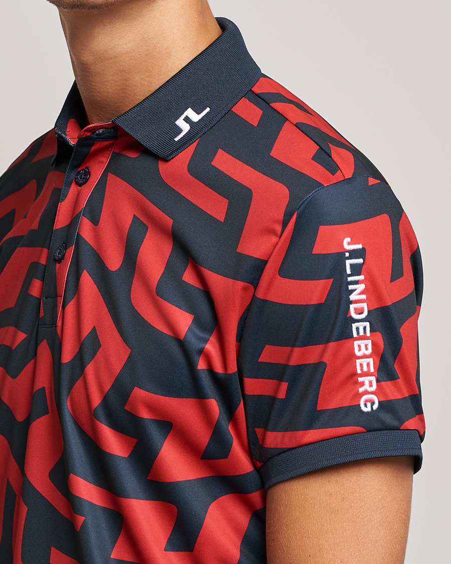 Mies | Pikeet | J.Lindeberg | Tour Tech Regular Fit Printed Polo Bridge Swirl