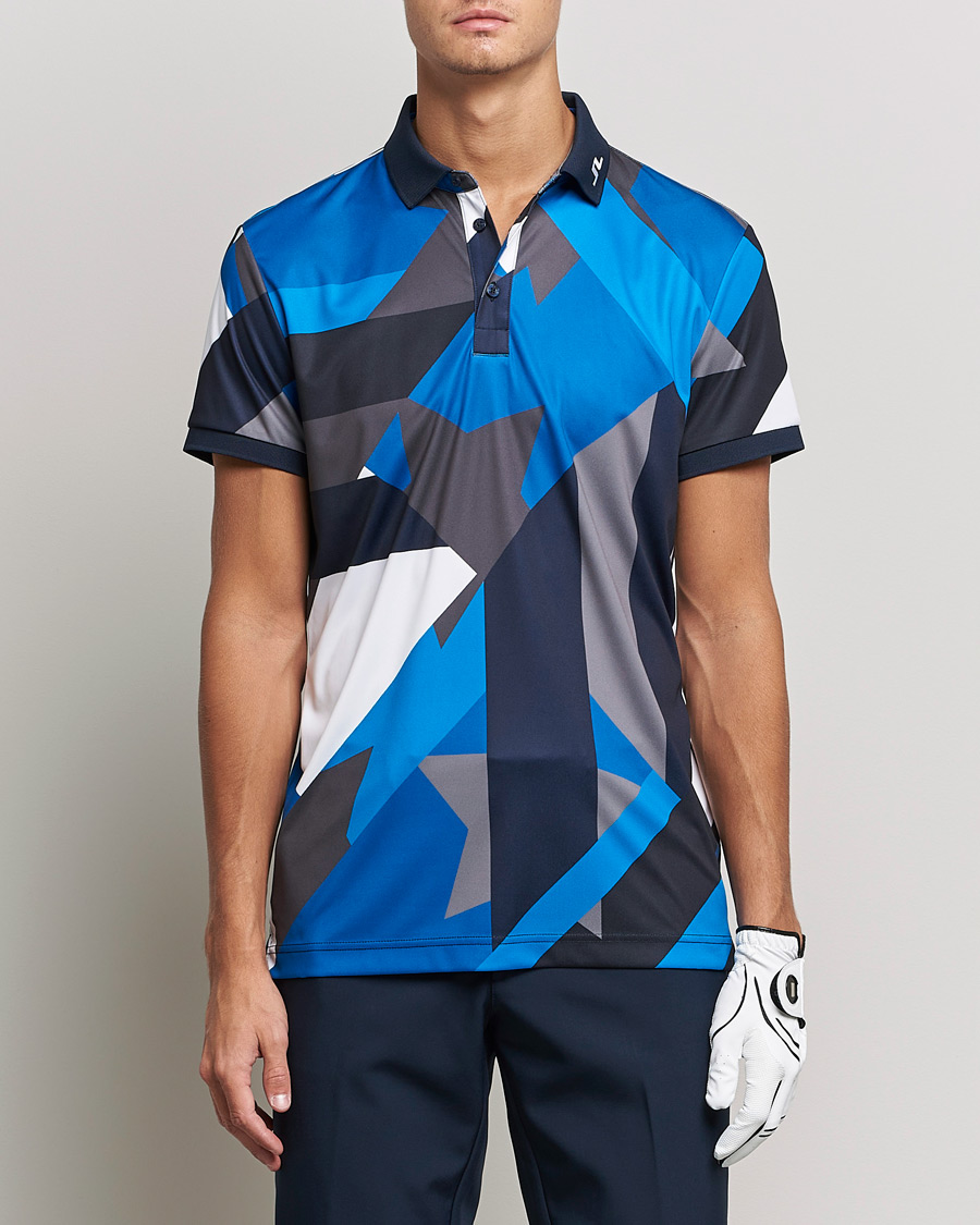Mies | Pikeet | J.Lindeberg | KV Regular Fit Printed Polo Blue Flag