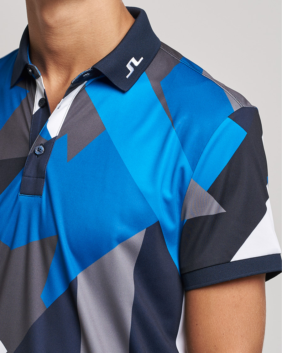Mies | Pikeet | J.Lindeberg | KV Regular Fit Printed Polo Blue Flag