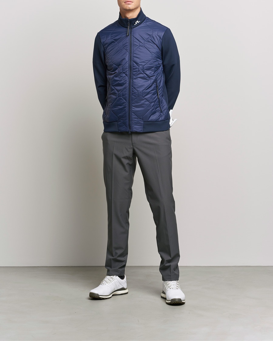 Mies | Active | J.Lindeberg | Quilted Hybrid Jacket Navy