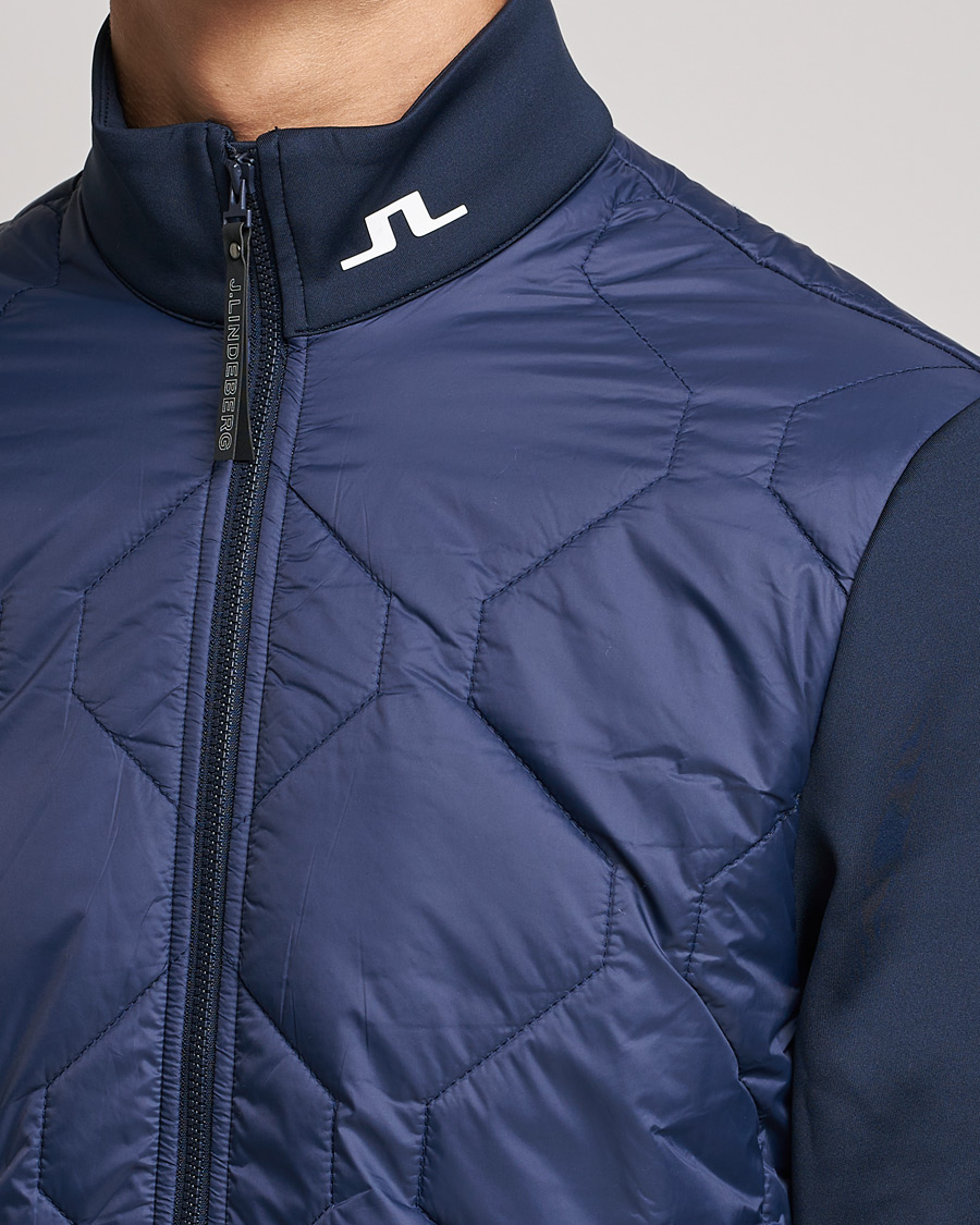 Mies | Takit | J.Lindeberg | Quilted Hybrid Jacket Navy