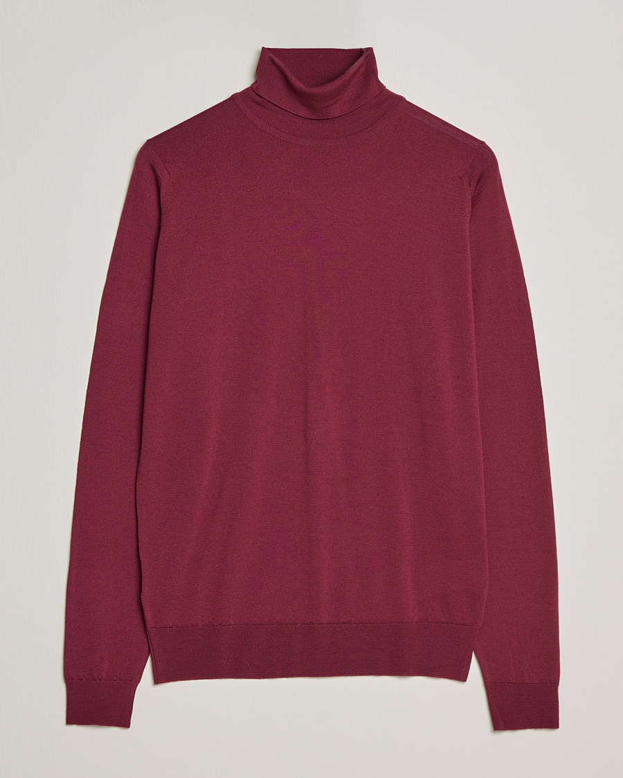 Mies | Puserot | John Smedley | Cherwell Extra Fine Merino Rollneck Bordeaux