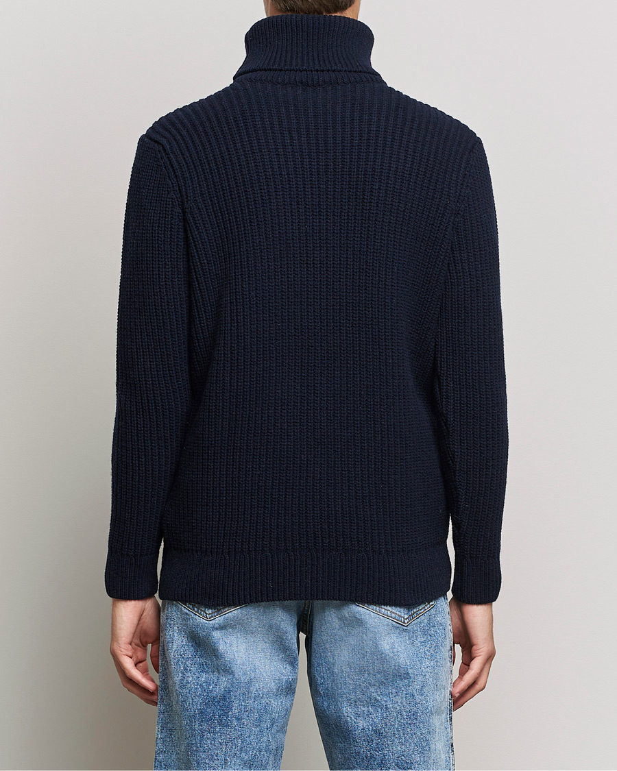 Mies | Puserot | Armor-lux | Pull Col Montant Wool Sweater Navy
