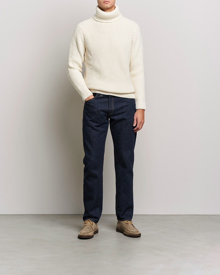 Mies | Puserot | Armor-lux | Pull Col Montant Wool Sweater Off White