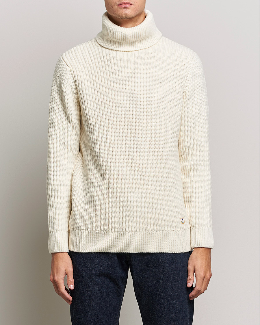 Mies | Puserot | Armor-lux | Pull Col Montant Wool Sweater Off White