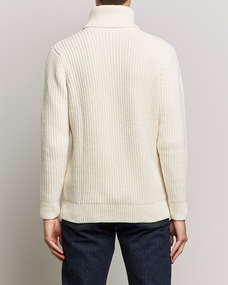 Mies | Puserot | Armor-lux | Pull Col Montant Wool Sweater Off White