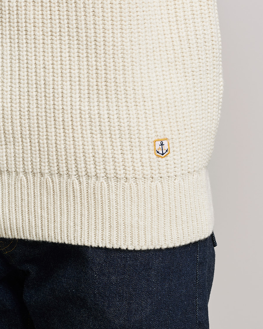 Mies | Puserot | Armor-lux | Pull Col Montant Wool Sweater Off White