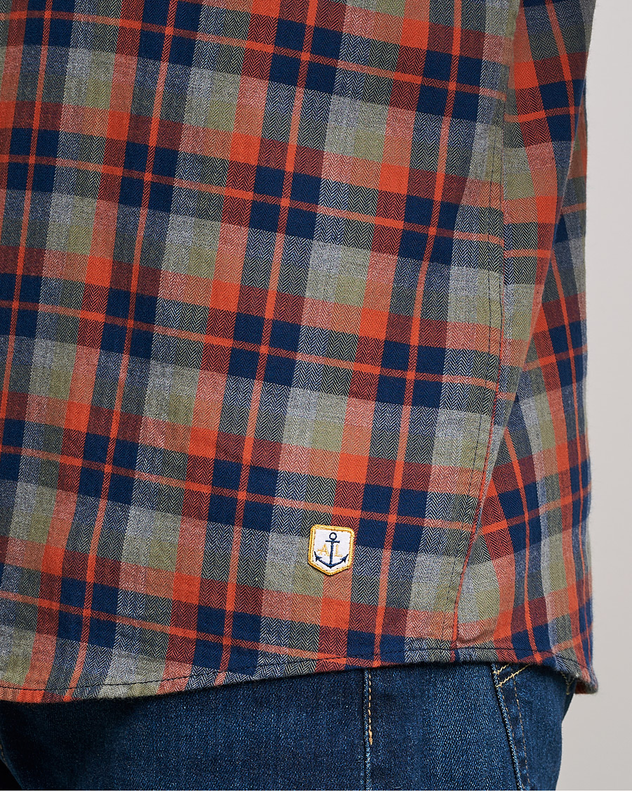 Mies | Kauluspaidat | Armor-lux | Chemise Flannel Shirt Green Blue