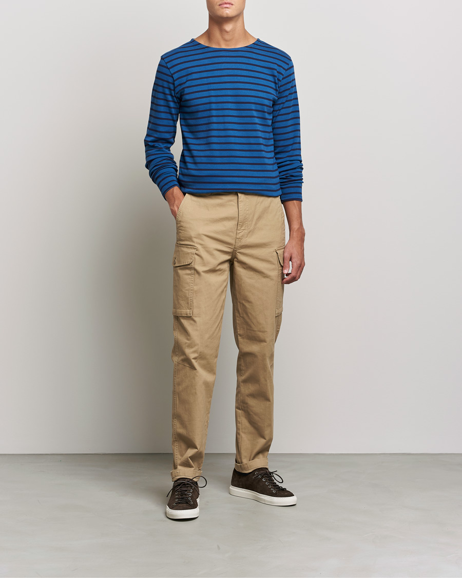Mies | T-paidat | Armor-lux | Houat Héritage Stripe Longsleeve T-shirt  Navy/Blue