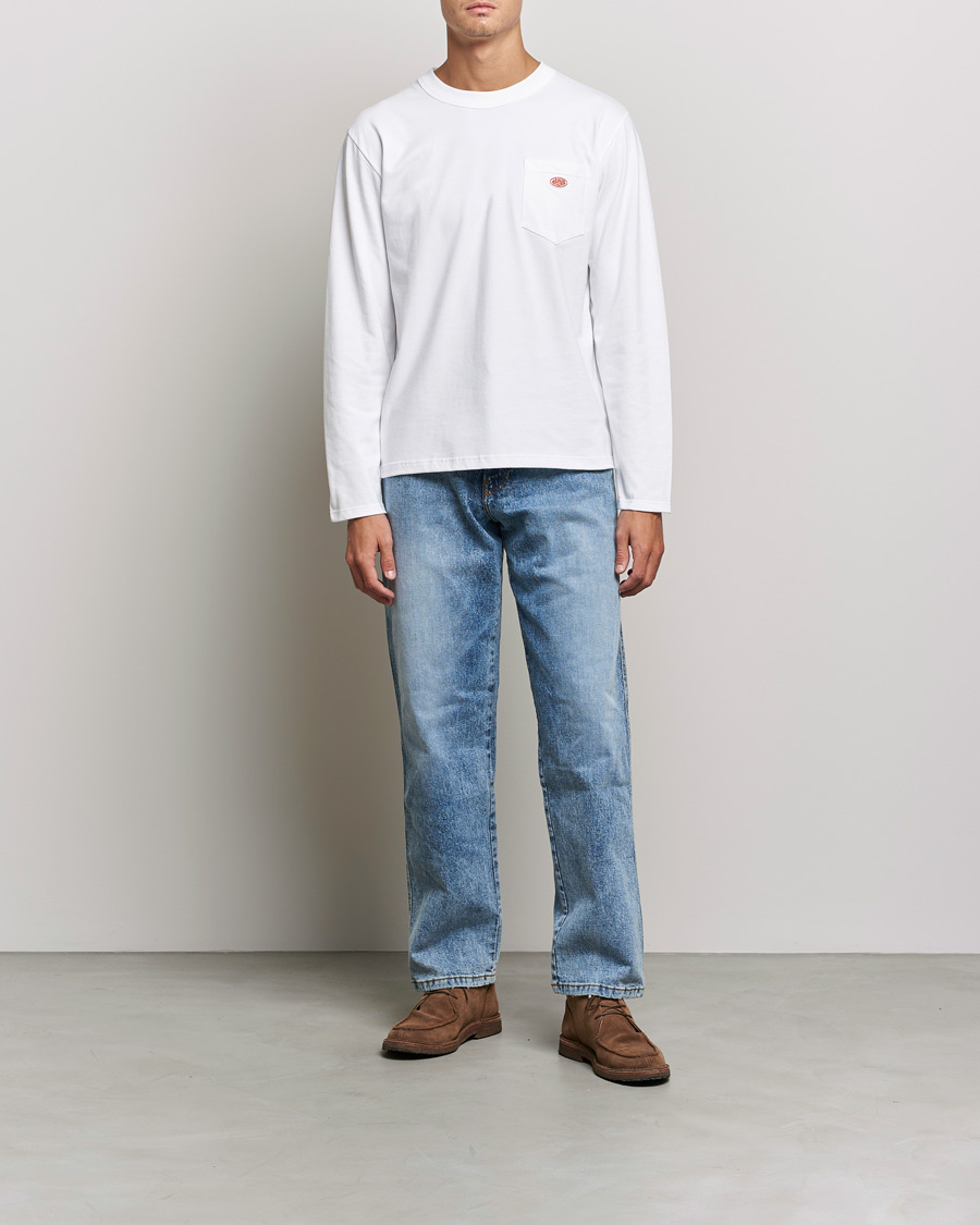 Mies | Pitkähihaiset t-paidat | Armor-lux | MC Pouche Longsleeve T-shirt White