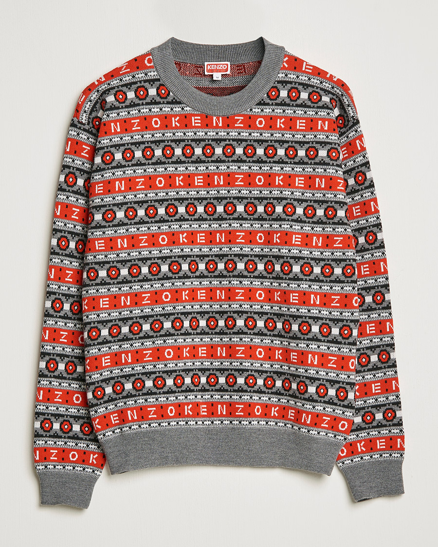 Mies | Puserot | KENZO | Jacquard Jumper Medium Red