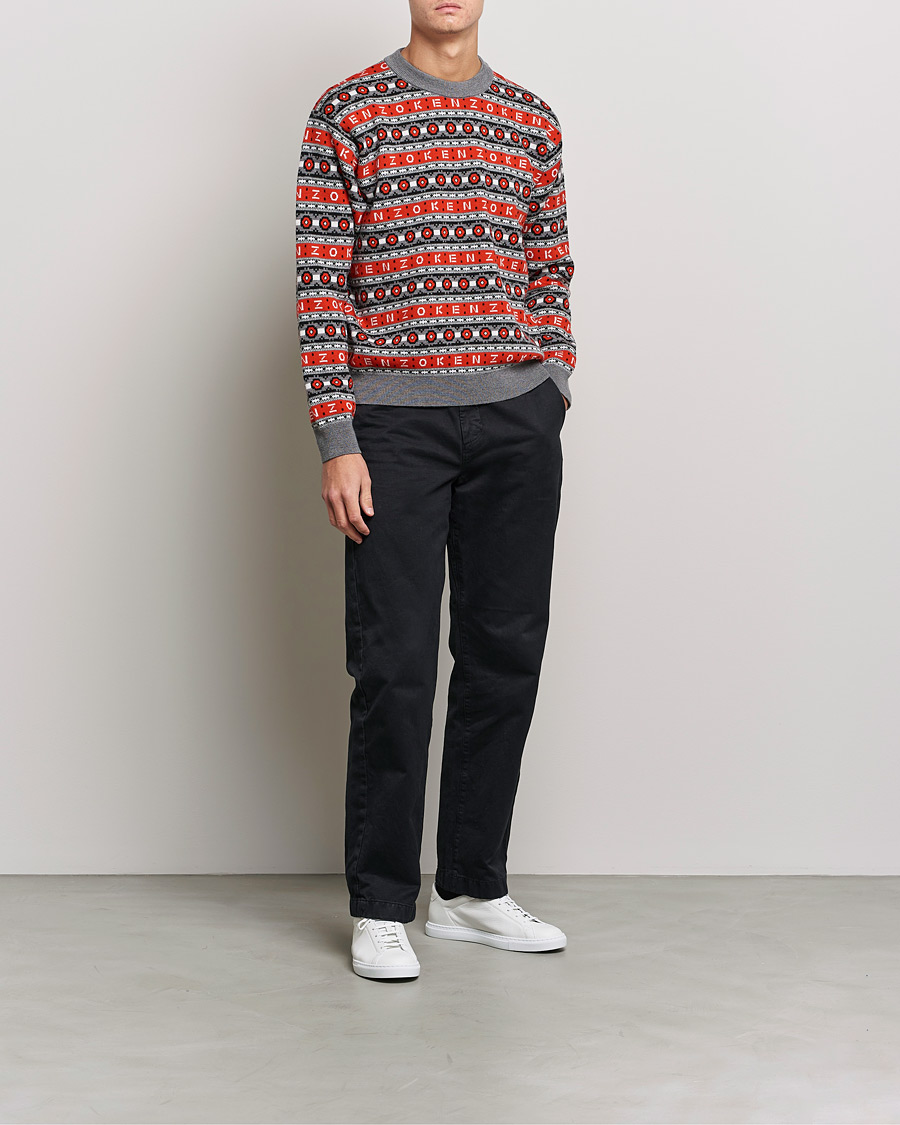 Mies | Puserot | KENZO | Jacquard Jumper Medium Red
