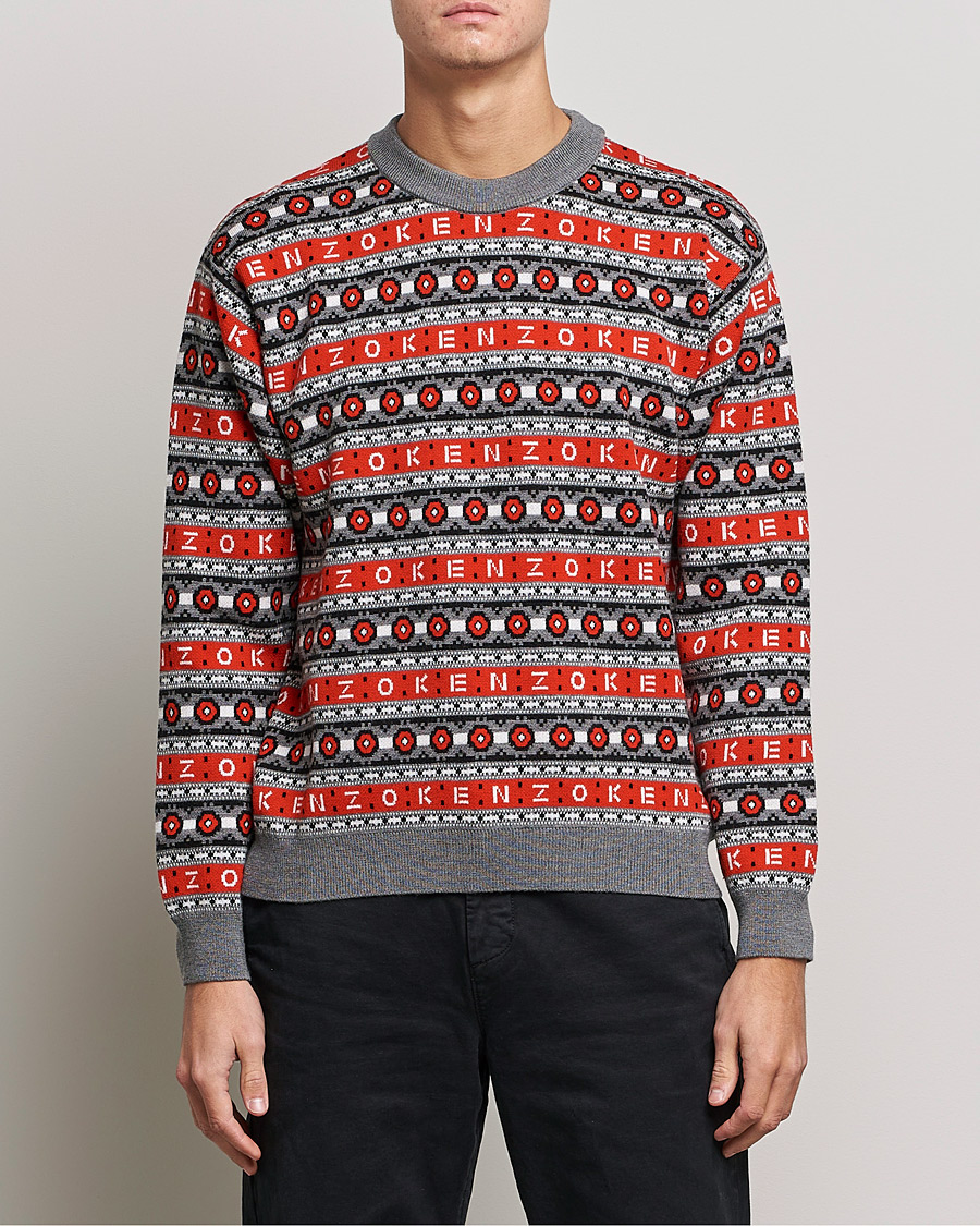 Mies | Puserot | KENZO | Jacquard Jumper Medium Red