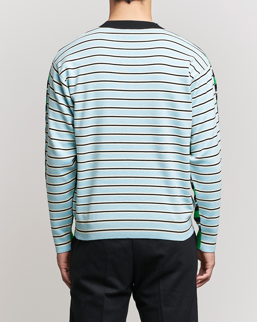 Mies | Puserot | KENZO | Stripes Wool Knitted Jumper Grass Green