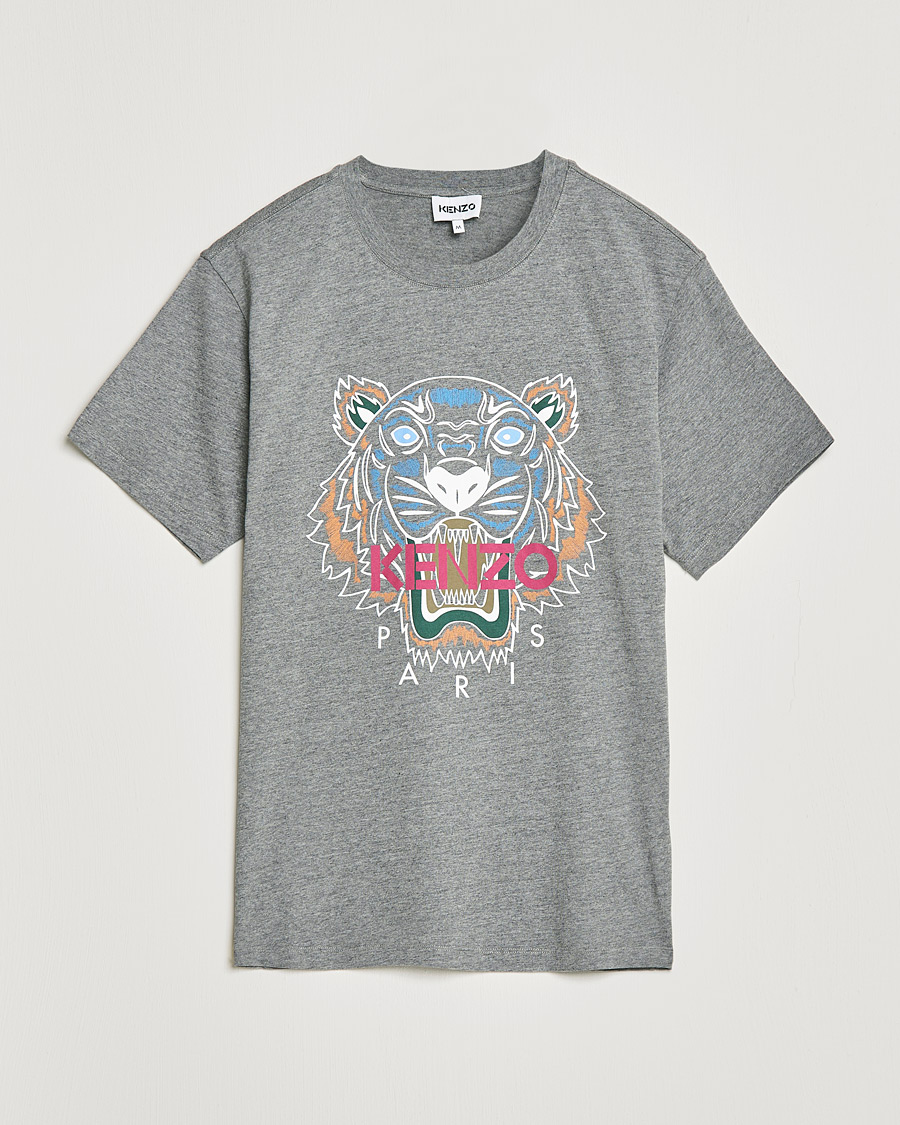 Mies | T-paidat | KENZO | Icon Tiger Crew Neck Tee Dove Grey