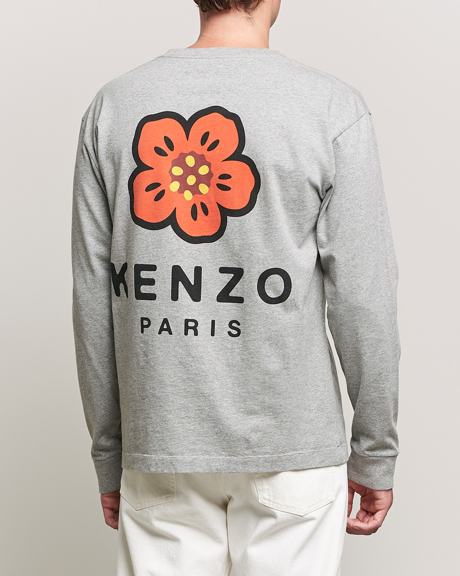 Mies | T-paidat | KENZO | Logo Classic Long Sleeve Tee Pearl Grey