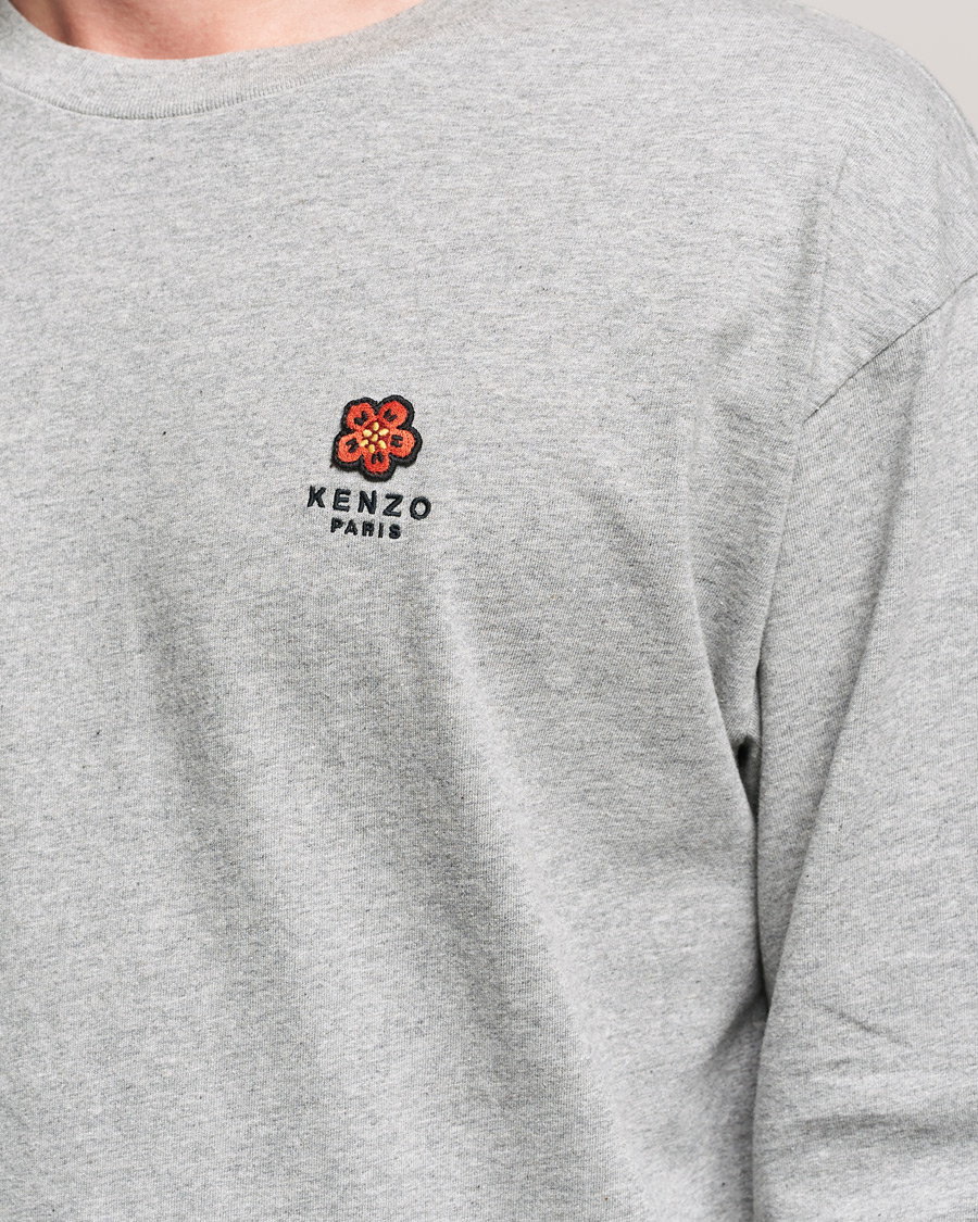 Mies | T-paidat | KENZO | Logo Classic Long Sleeve Tee Pearl Grey