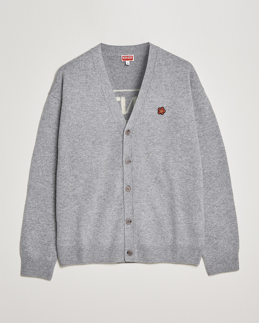 Mies | Puserot | KENZO | Wool Cardigan Misty Grey