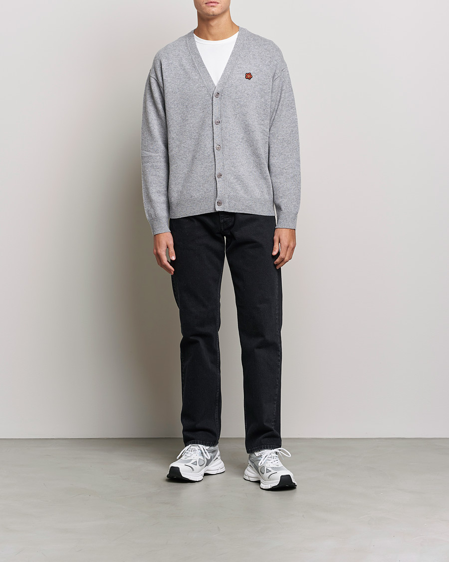 Mies | Puserot | KENZO | Wool Cardigan Misty Grey
