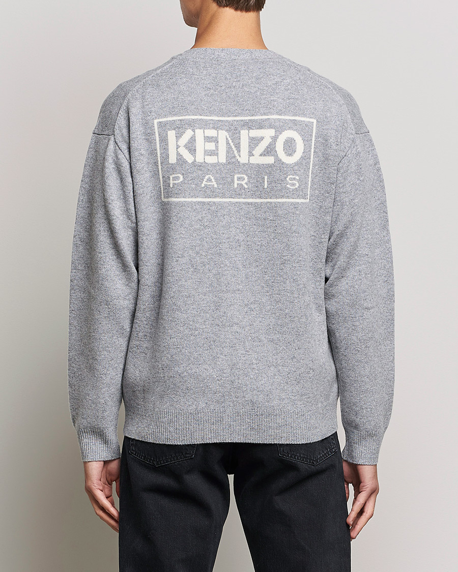 Mies | Puserot | KENZO | Wool Cardigan Misty Grey