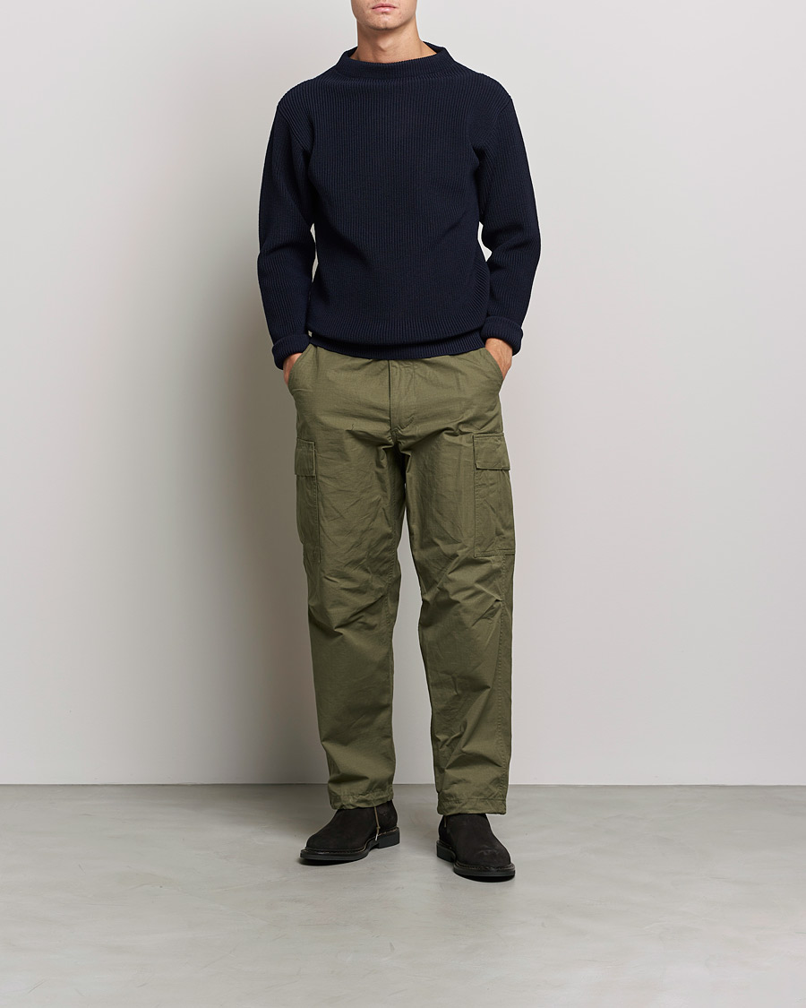 Mies | Puserot | Andersen-Andersen | Sailor Wool Crewneck Navy Blue