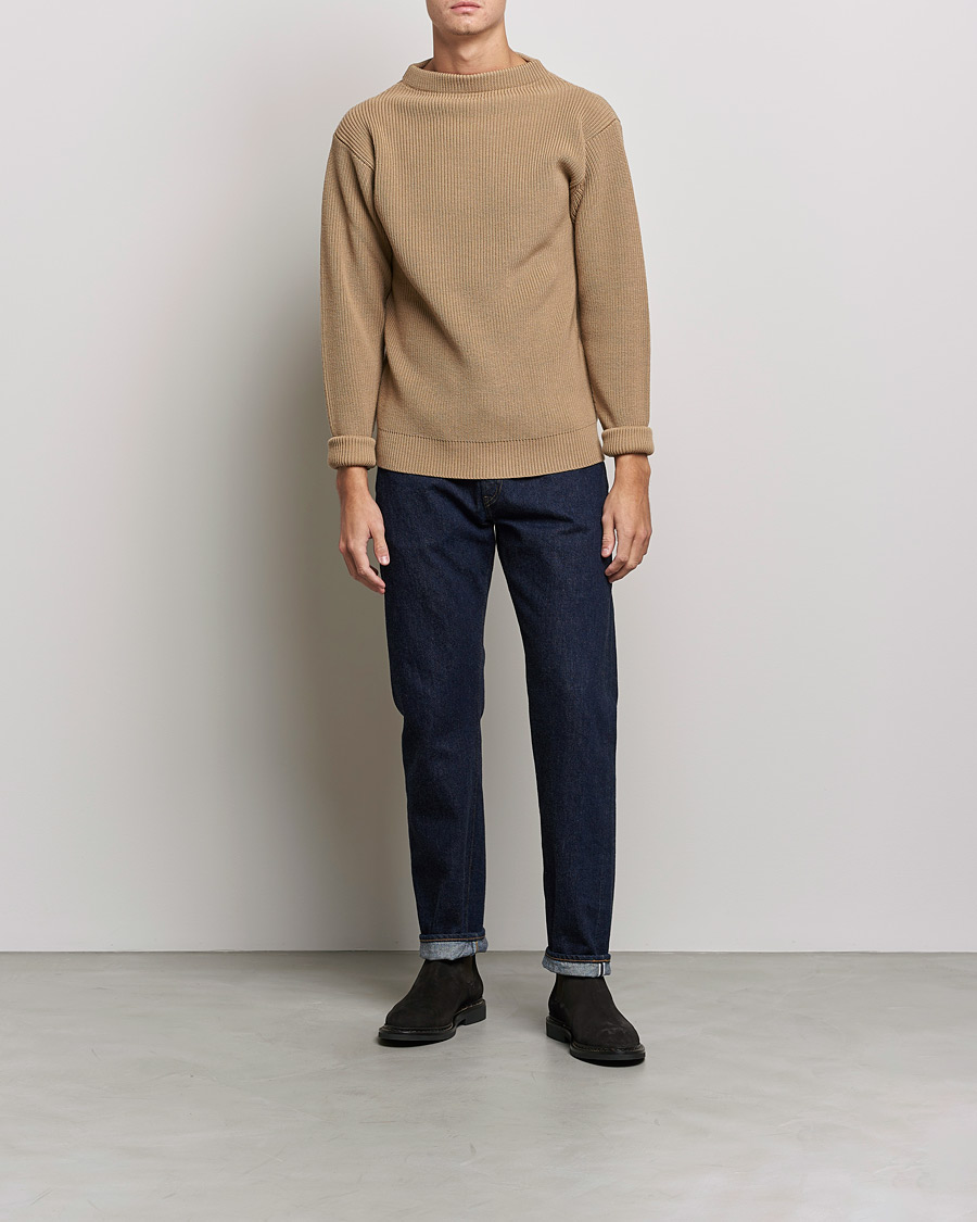 Mies | Puserot | Andersen-Andersen | Sailor Wool Crewneck Camel