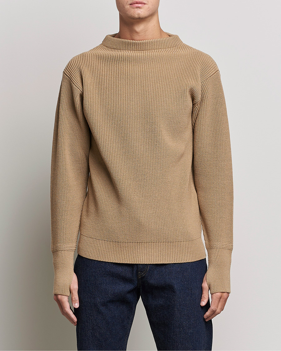 Mies | Puserot | Andersen-Andersen | Sailor Wool Crewneck Camel