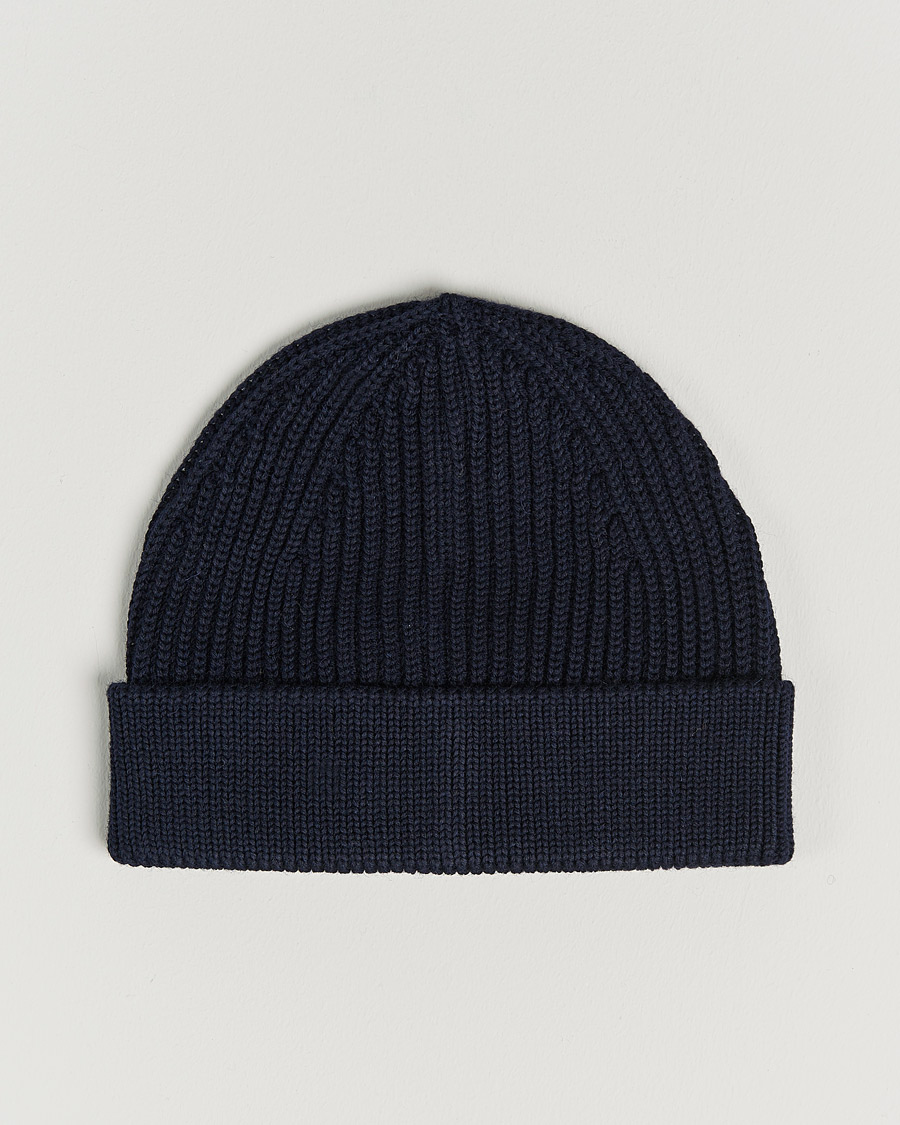 Mies | Andersen-Andersen Merino Wool Rib Beanie Navy Blue | Andersen-Andersen | Merino Wool Rib Beanie Navy Blue