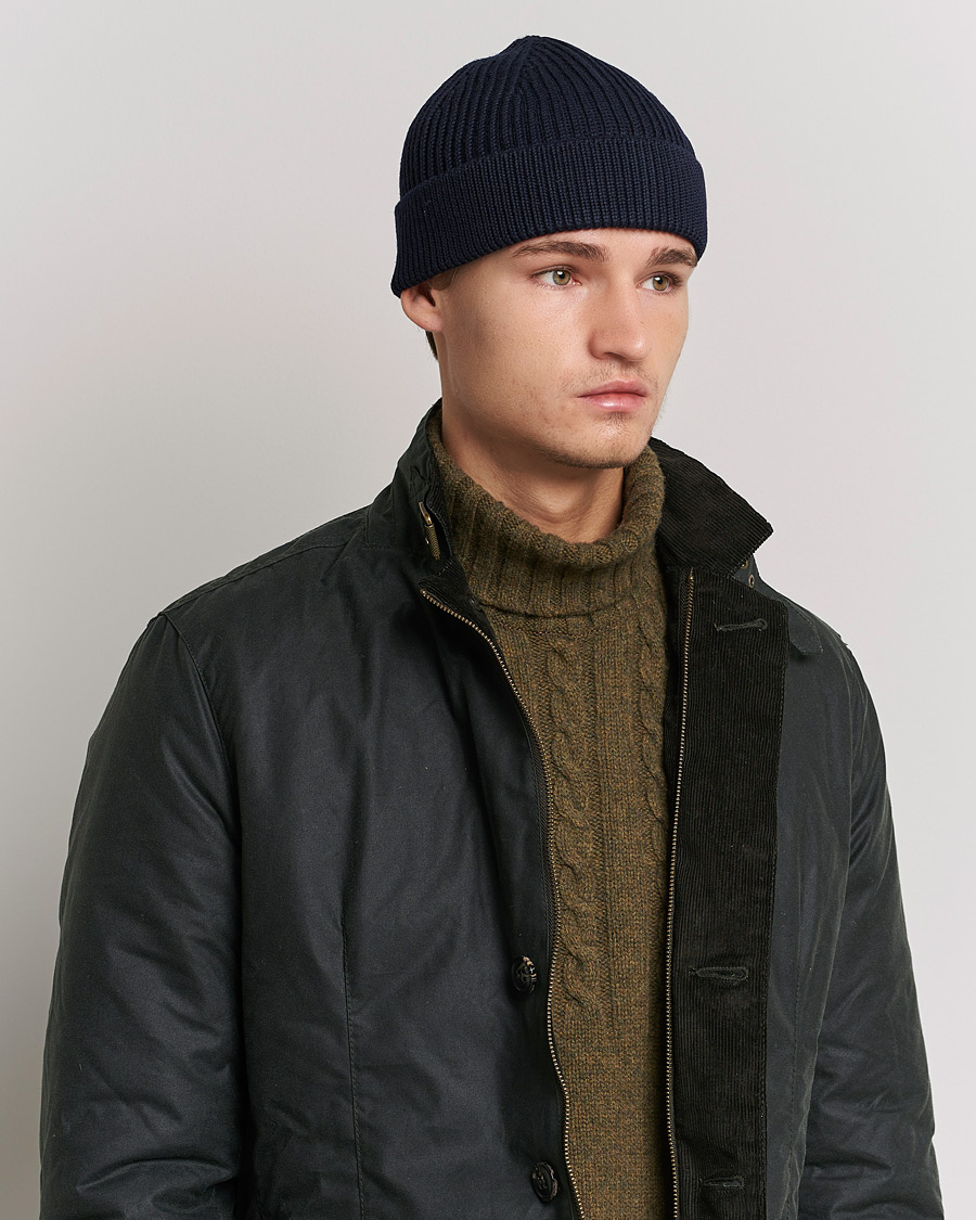 Mies | Andersen-Andersen Merino Wool Rib Beanie Navy Blue | Andersen-Andersen | Merino Wool Rib Beanie Navy Blue