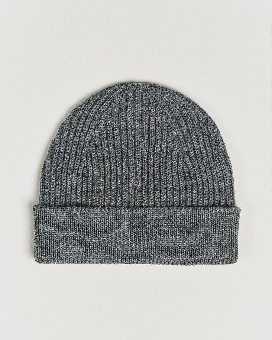Mies | Andersen-Andersen Merino Wool Rib Beanie Grey | Andersen-Andersen | Merino Wool Rib Beanie Grey