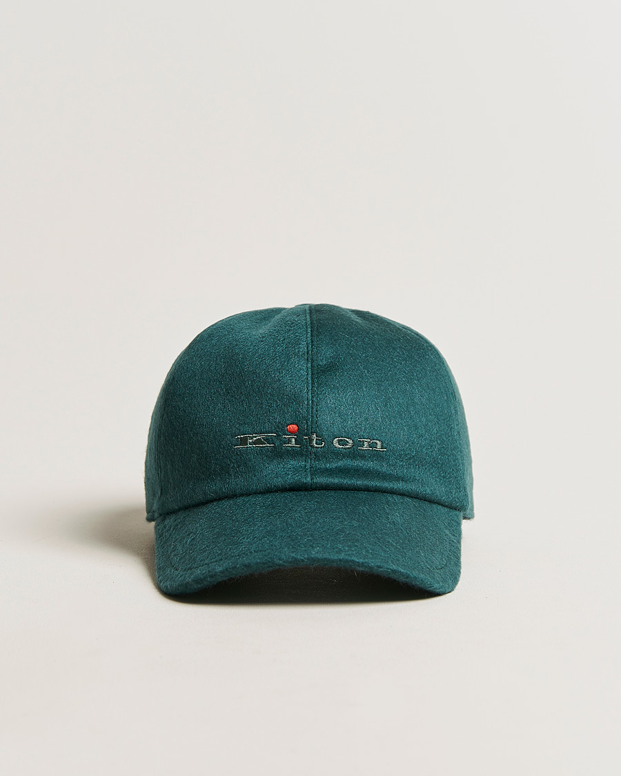 Mies | Kiton Cashmere Baseball Cap Dark Green | Kiton | Cashmere Baseball Cap Dark Green