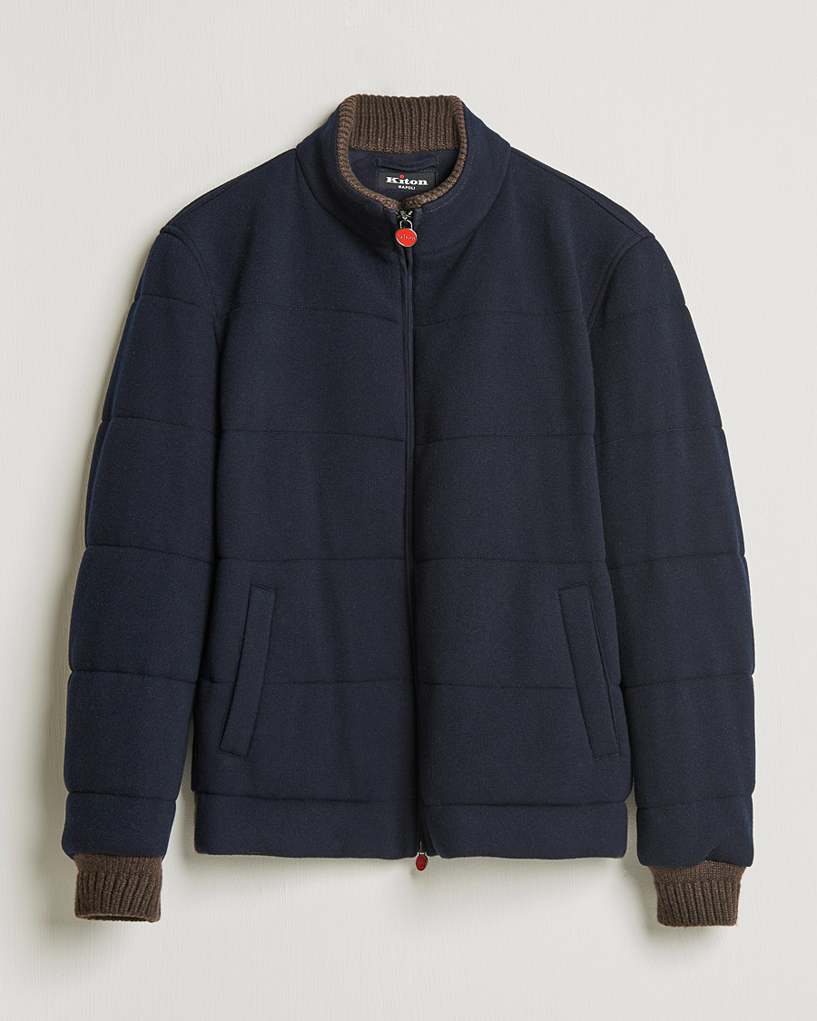 Mies | Takit | Kiton | Pile Cashmere Down Jacket Navy