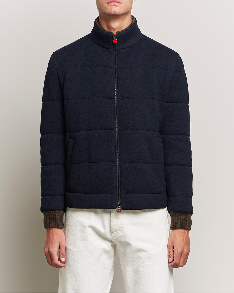 Mies | Takit | Kiton | Pile Cashmere Down Jacket Navy
