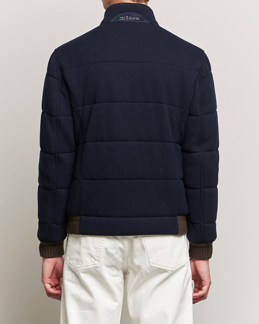 Mies | Takit | Kiton | Pile Cashmere Down Jacket Navy