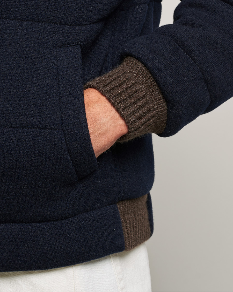 Mies | Takit | Kiton | Pile Cashmere Down Jacket Navy