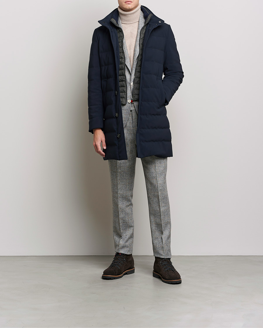 Mies | Takit | Kiton | Technical Down Coat Navy
