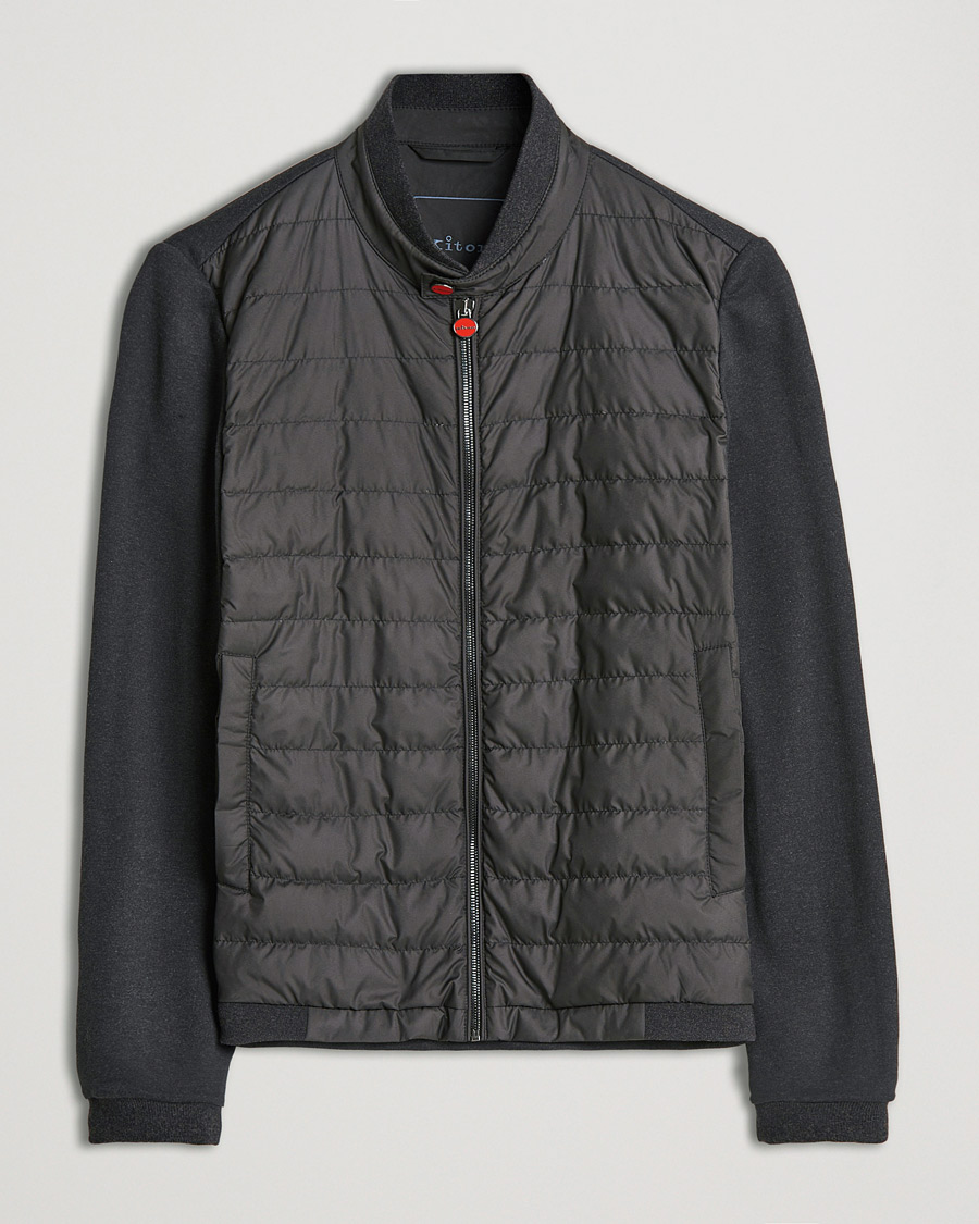Mies | Takit | Kiton | Cotton/Cashmere Hybrid Jacket Charcoal