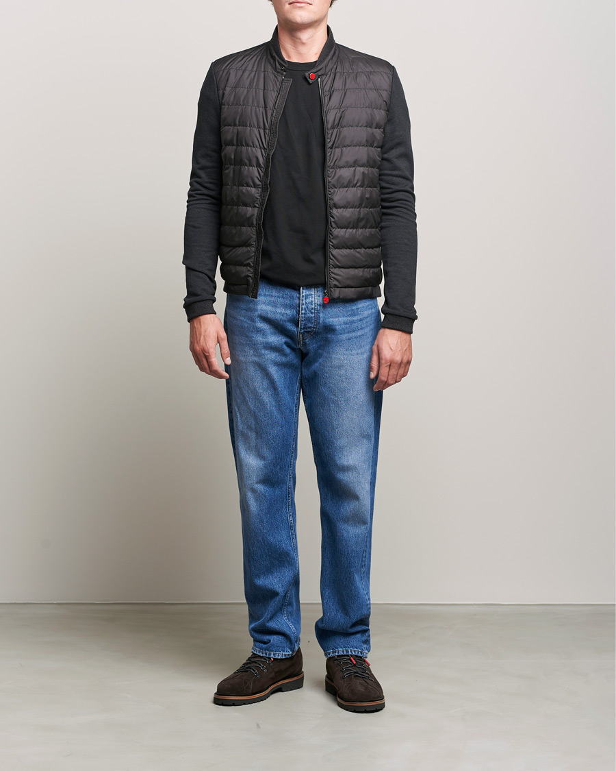 Mies | Ohuet takit | Kiton | Cotton/Cashmere Hybrid Jacket Charcoal