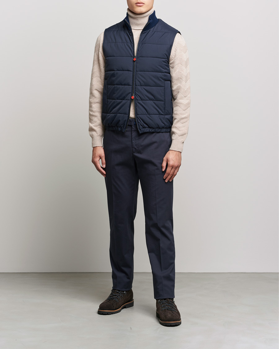Mies | Takit | Kiton | Nylon Down Vest Navy