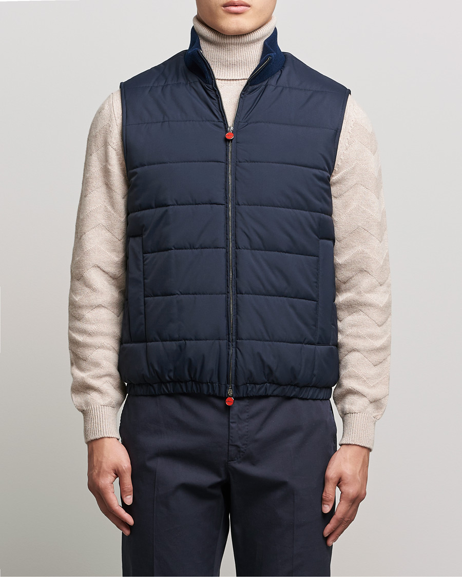Mies | Takit | Kiton | Nylon Down Vest Navy
