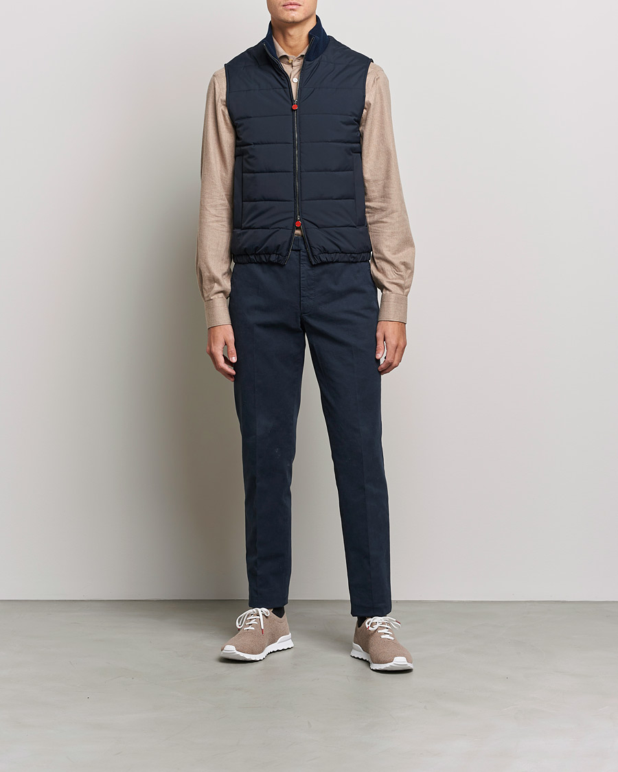 Mies | Kauluspaidat | Kiton | Slim Fit Flannel Shirt Beige