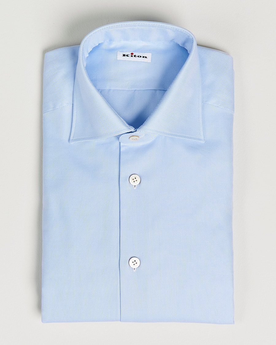 Mies | Kauluspaidat | Kiton | Slim Fit Royal Oxford Shirt Light Blue