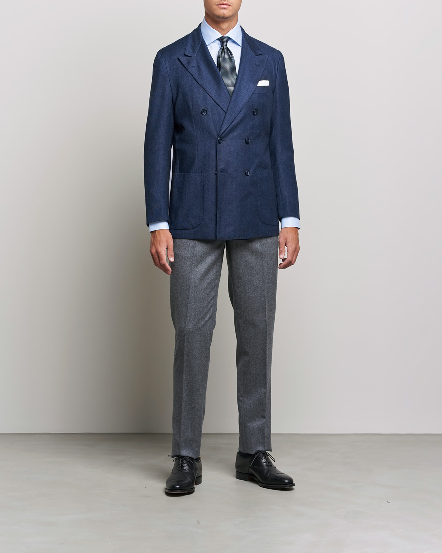 Mies | Kauluspaidat | Kiton | Slim Fit Royal Oxford Shirt Light Blue