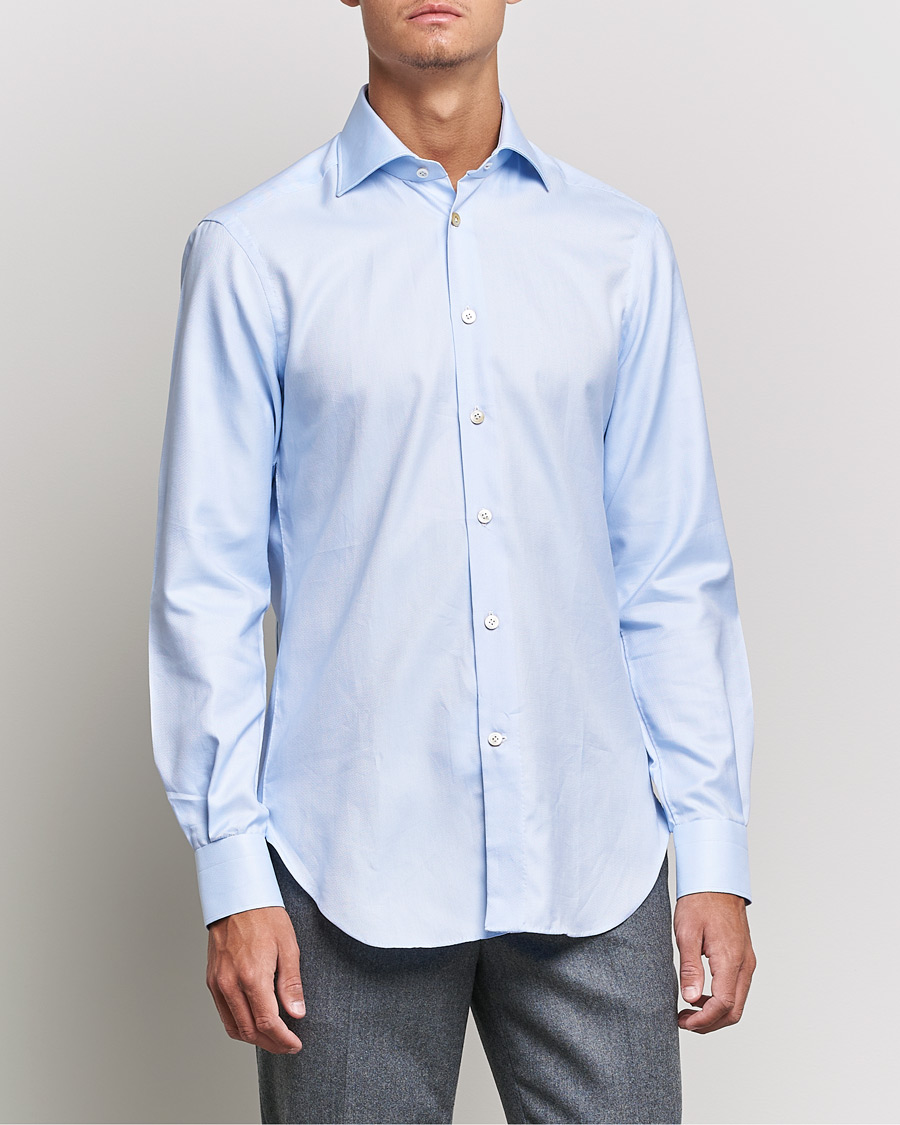 Mies | Kauluspaidat | Kiton | Slim Fit Royal Oxford Shirt Light Blue