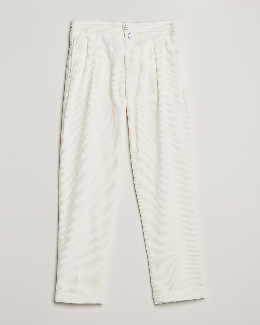 Mies | Housut | Kiton | Slim Fit Cashmere Corduroy Trousers Off White