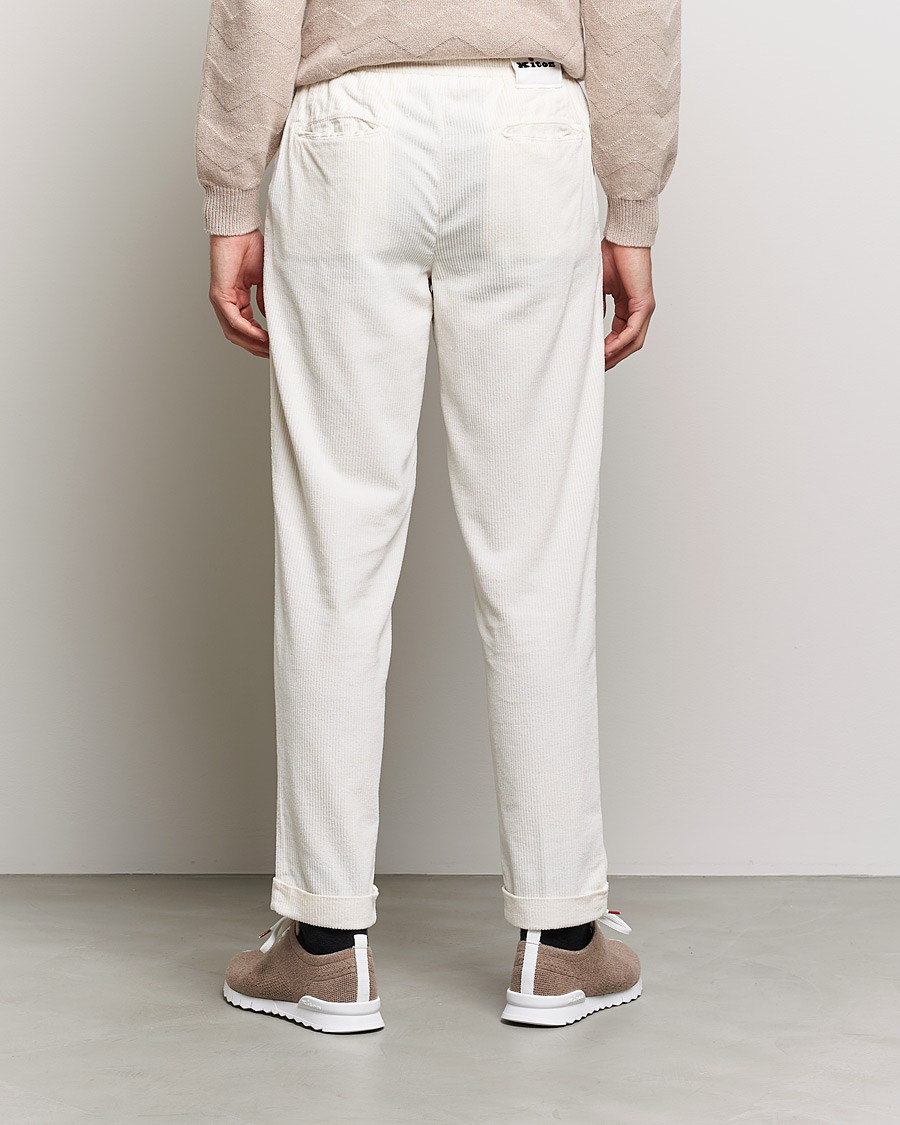Mies | Housut | Kiton | Slim Fit Cashmere Corduroy Trousers Off White