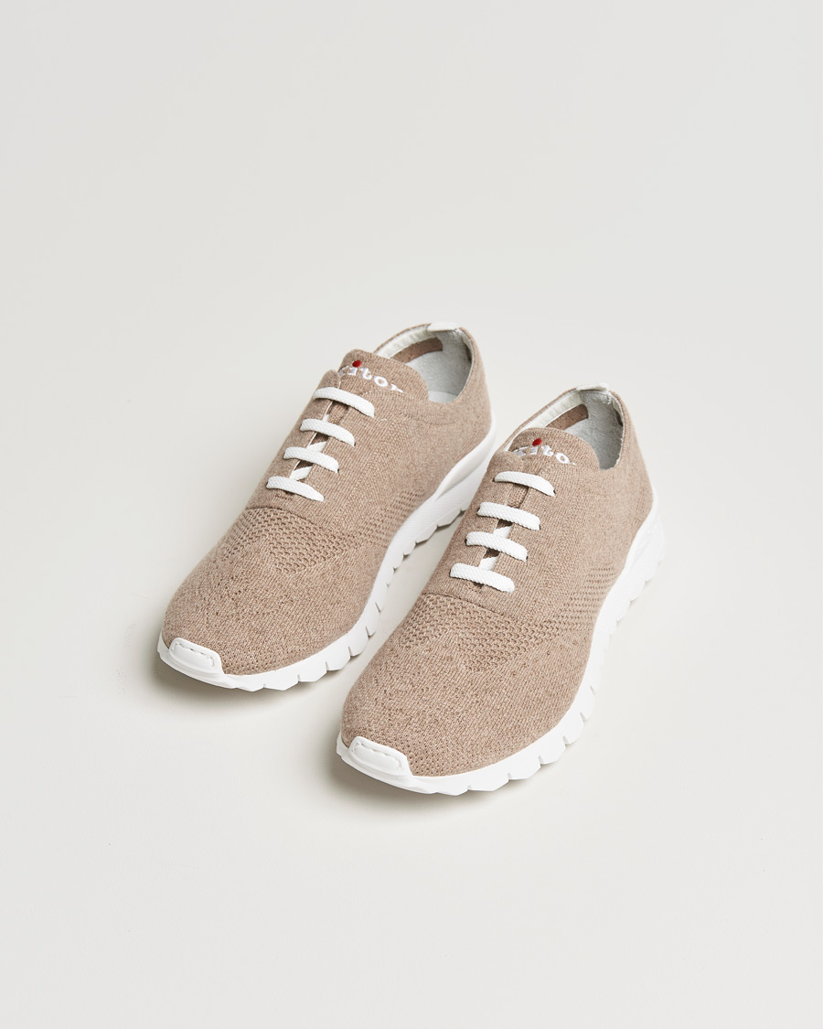 Mies |  | Kiton | Cashmere Mesh Running Sneakers Beige
