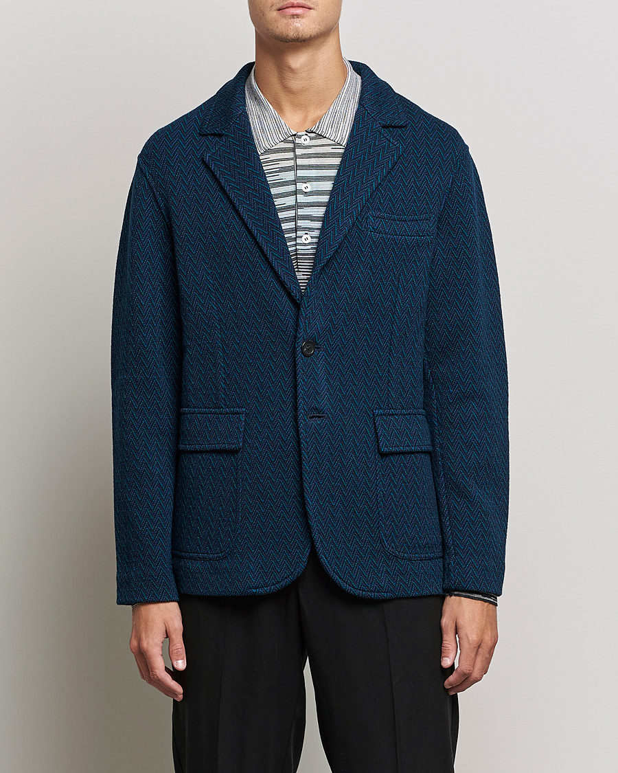 Mies | Pikkutakit | Missoni | Zig Zag Knitted Blazer Navy